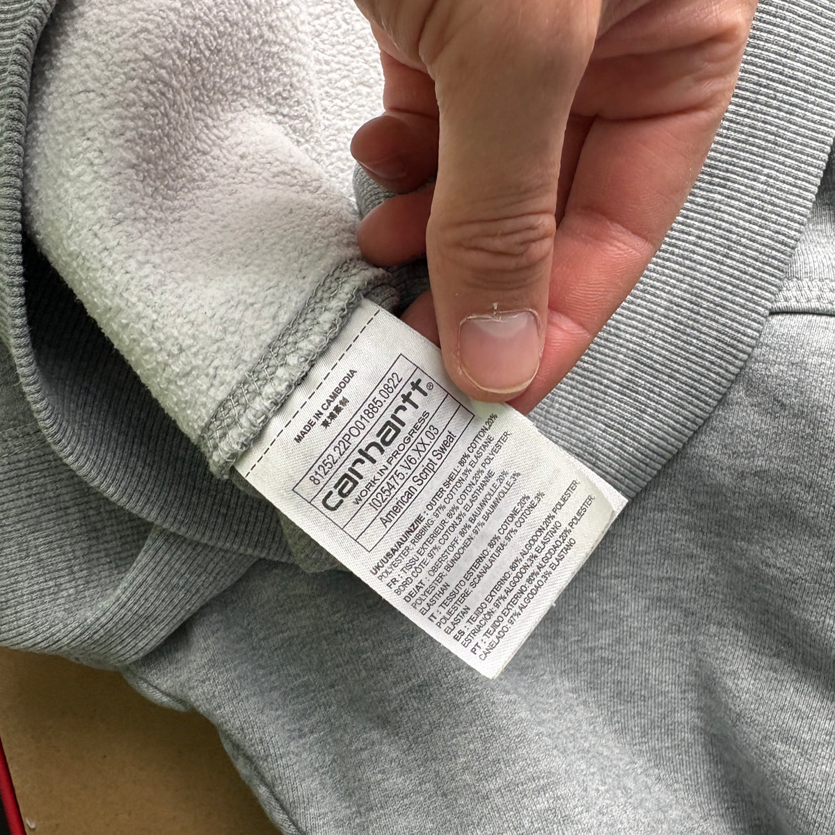 Carhartt WIP Grey Embroidered Sweatshirt - XL