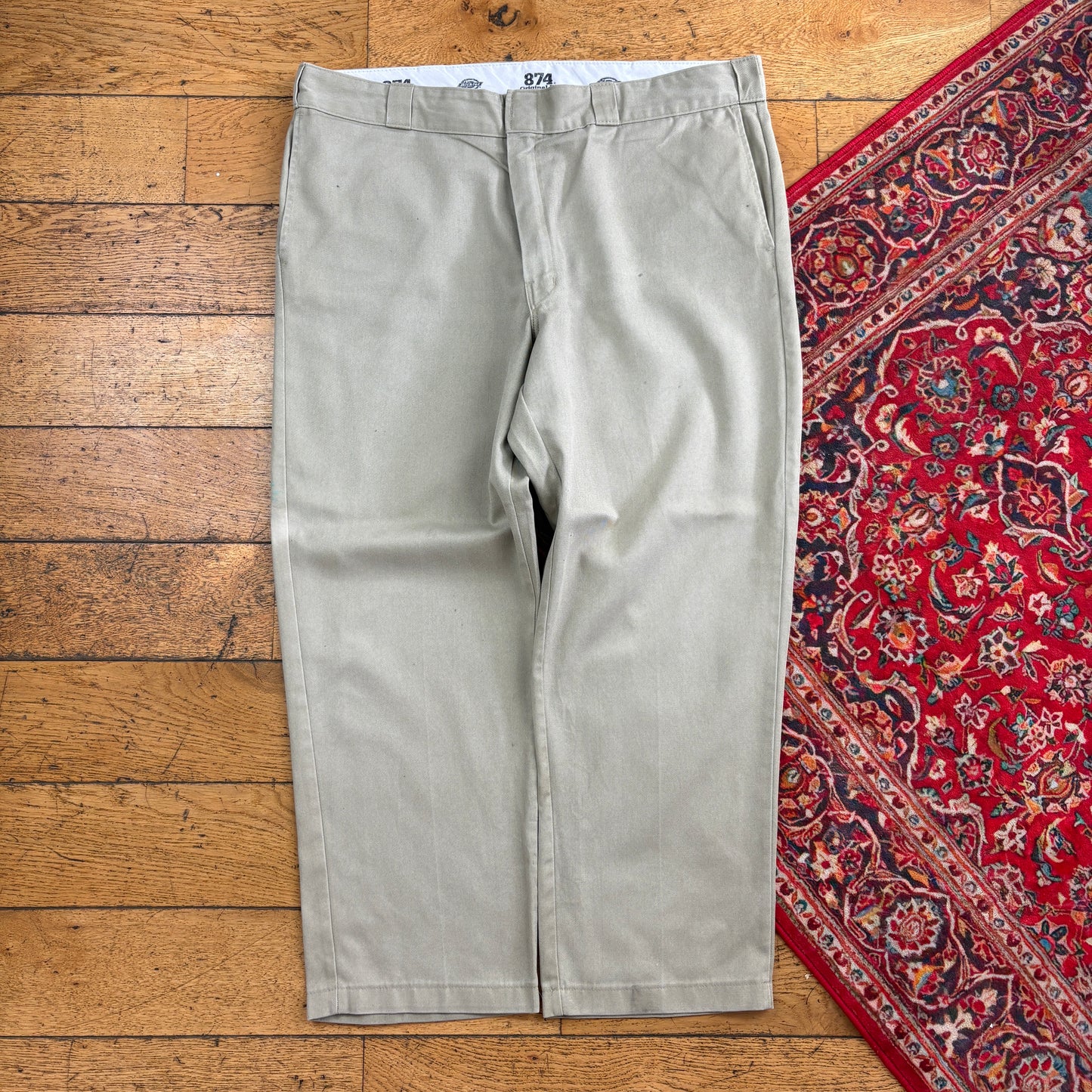 Vintage Dickies Cream 874 Baggy Skate Trousers - 40