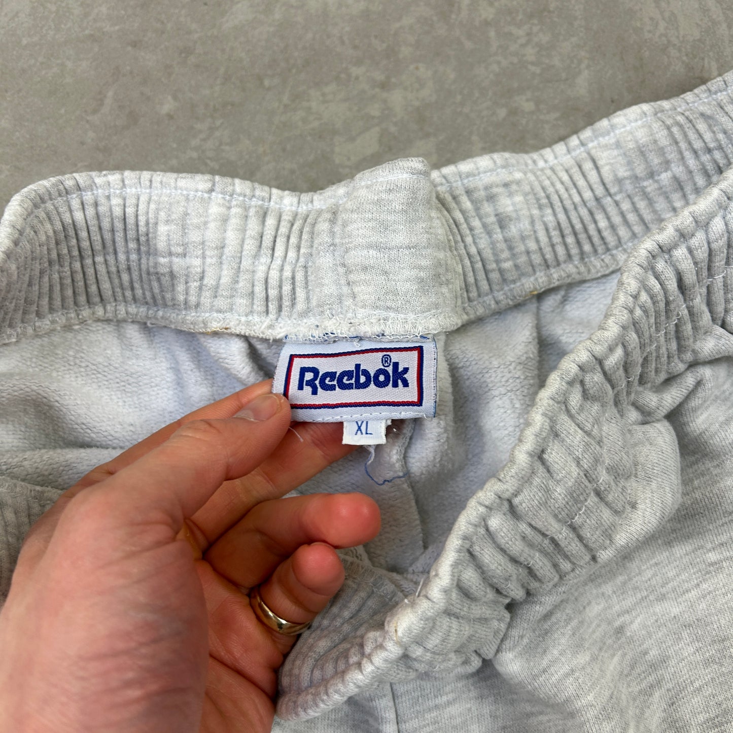 Vintage NBA Reebok Shaq Grey Baggy Joggers Sweatpants Track Pants Bottoms - XL