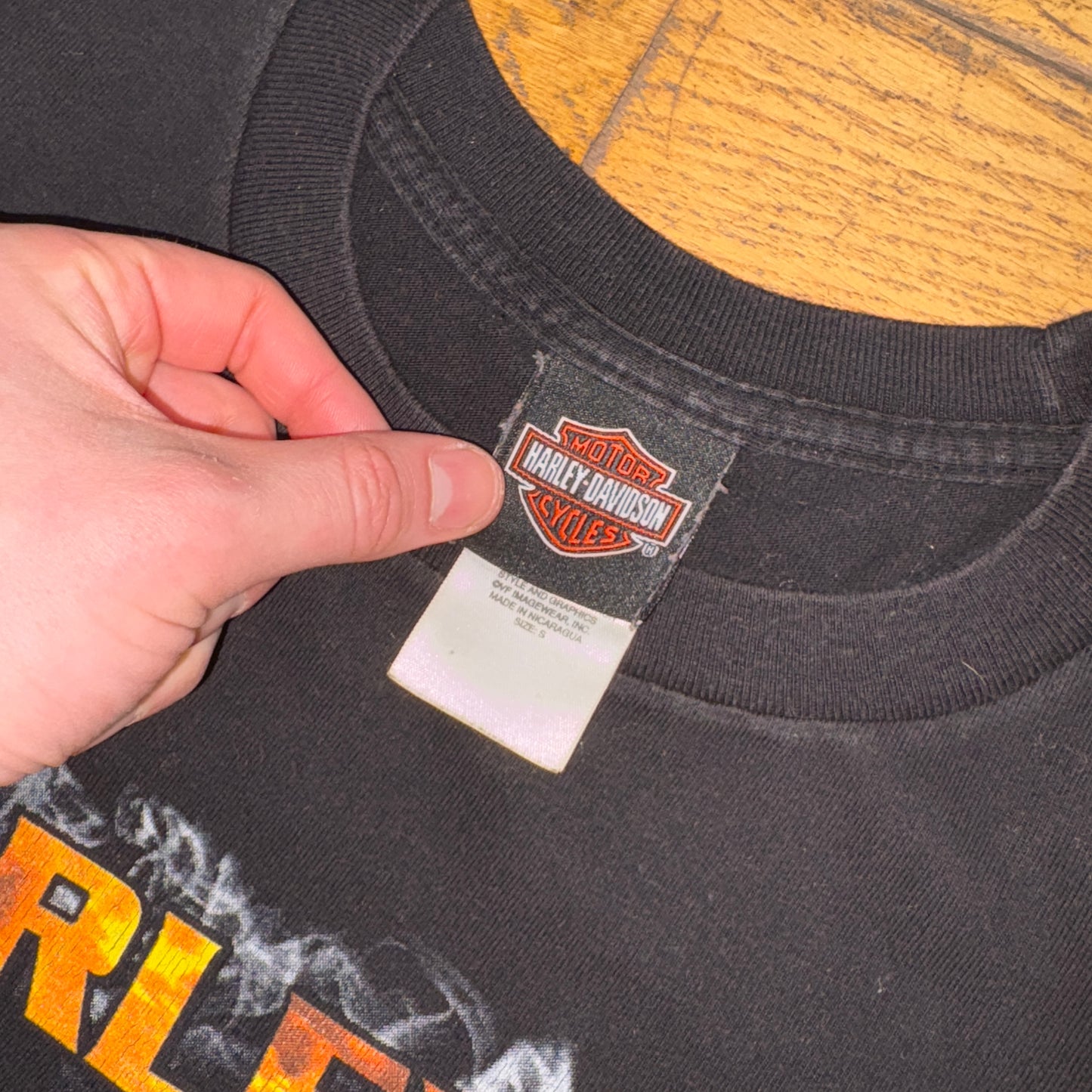 Vintage 2008 Harley Davidson Black Graphic T-Shirt - XS