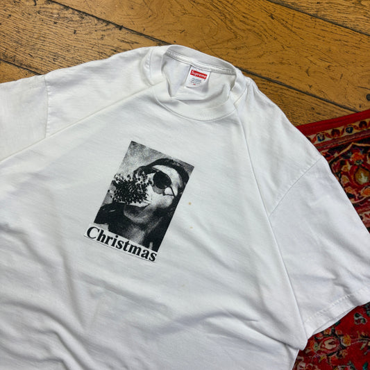 Supreme Christmas White Graphic T-Shirt - XL