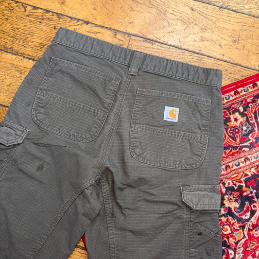 Vintage Carhartt Green Workwear Baggy Carpenter Shorts - 31