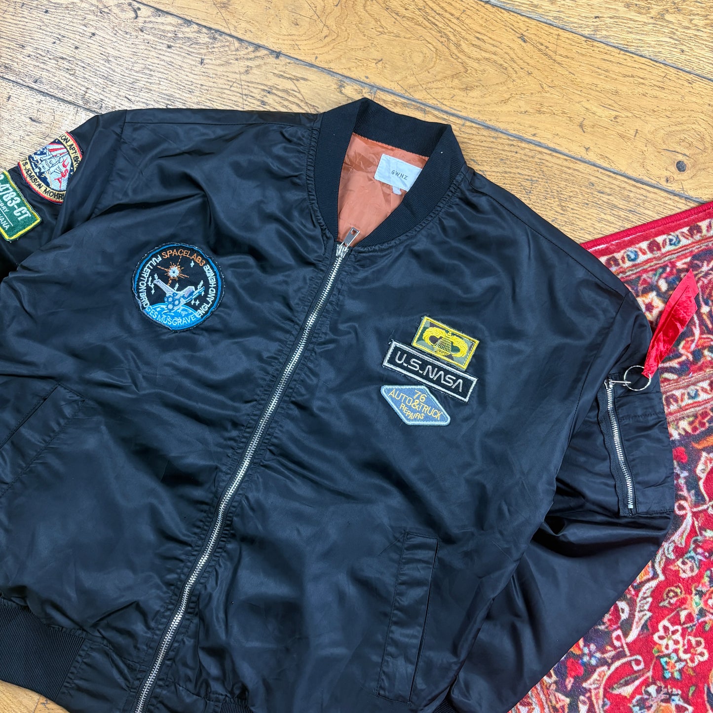 Vintage Black NASA MA-1 Bomber Jacket - M