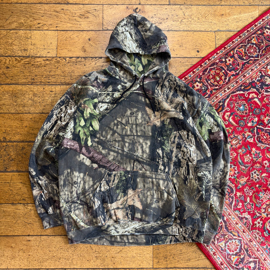 Vintage Realtree Camo Green Hoodie Sweatshirt - XL