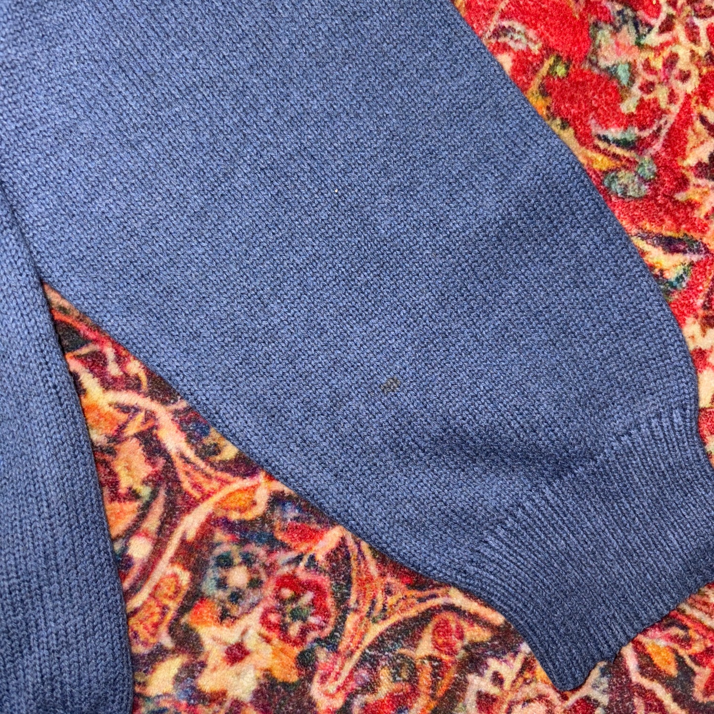 Vintage Nautica Blue Embroidered Knit Jumper - L