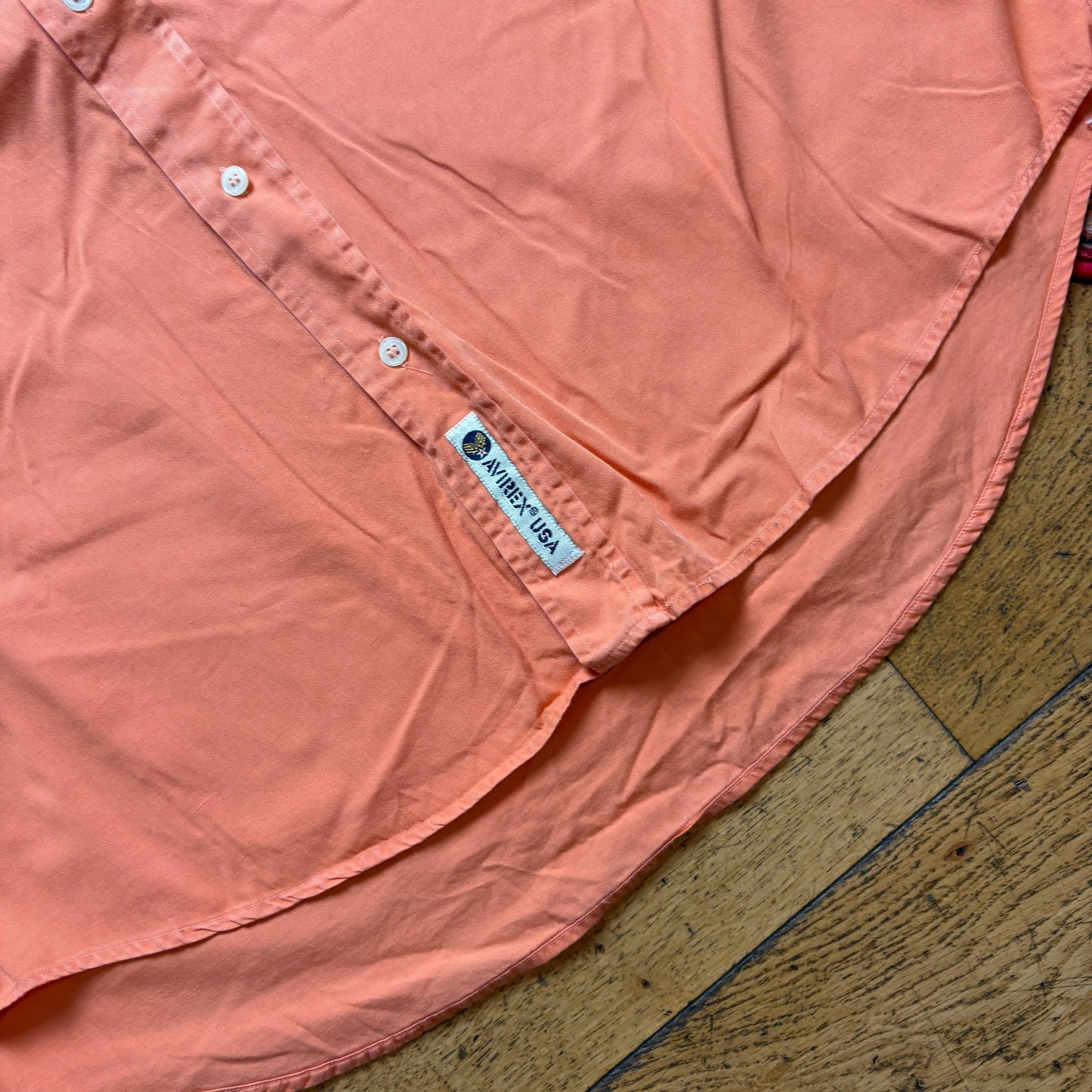 Vintage Avirex Orange Embroidered Shirt - XL