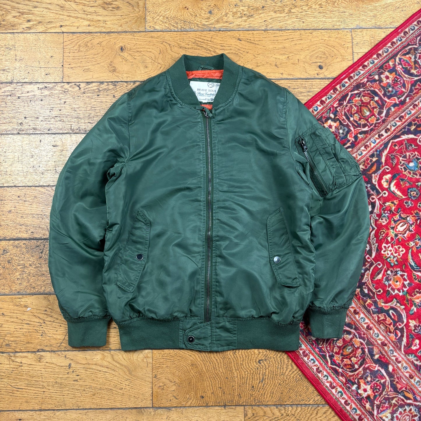 Vintage Green MA-1 Bomber Jacket - S
