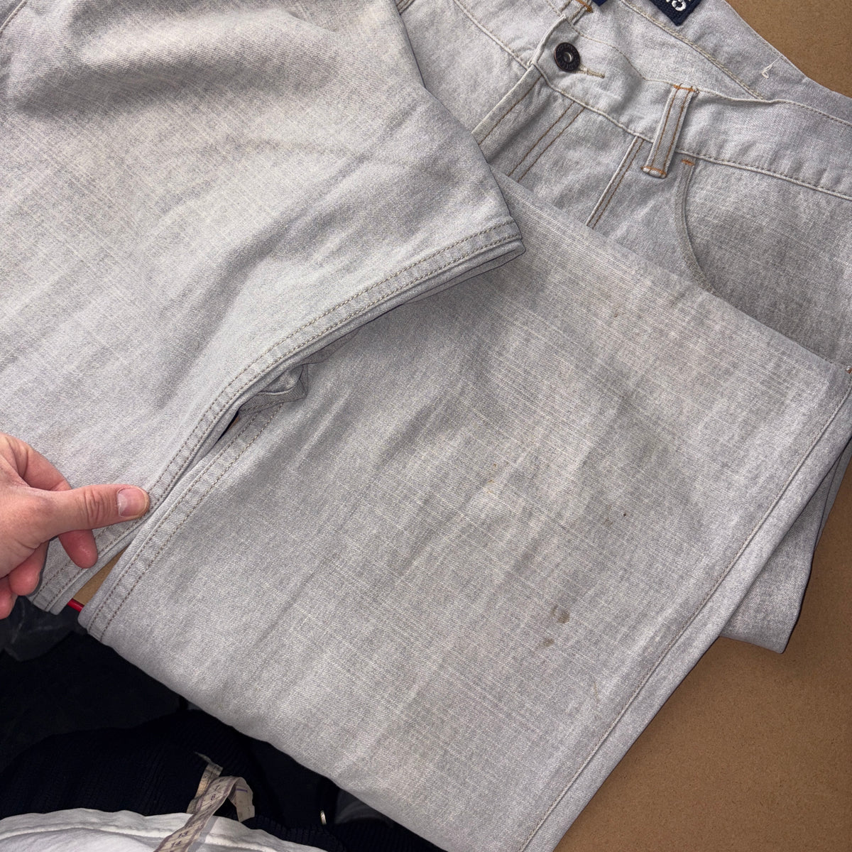 Nautica Grey Embroidered Hip Hop Y2K Baggy Jeans - 35S
