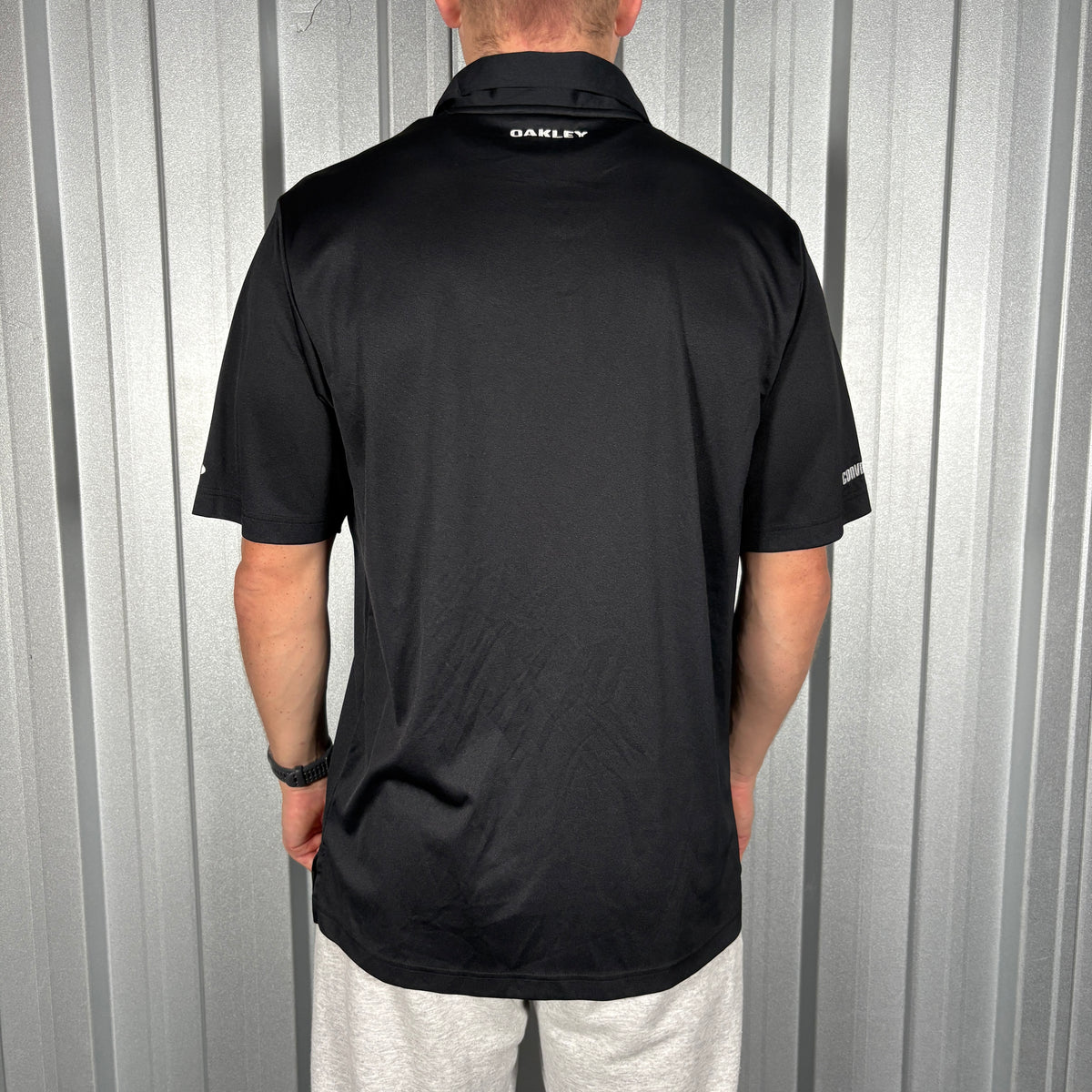 Oakley Black Embroidered Golf Polo Shirt - L