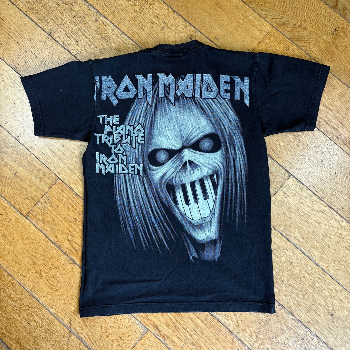 Vintage Iron Maiden Rock Music Black Graphic T-Shirt - XS