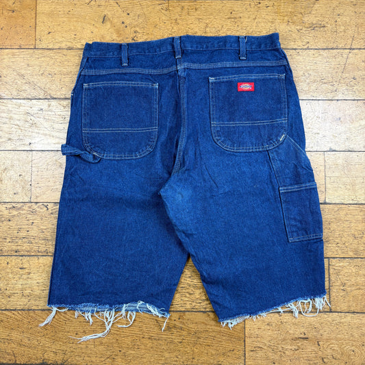 Vintage Dickies Workwear Carpenter Blue Baggy Shorts - 38