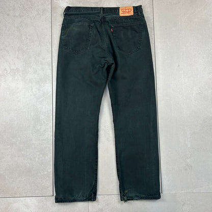 Vintage Levis 751 Straight Black Denim Jeans - 36