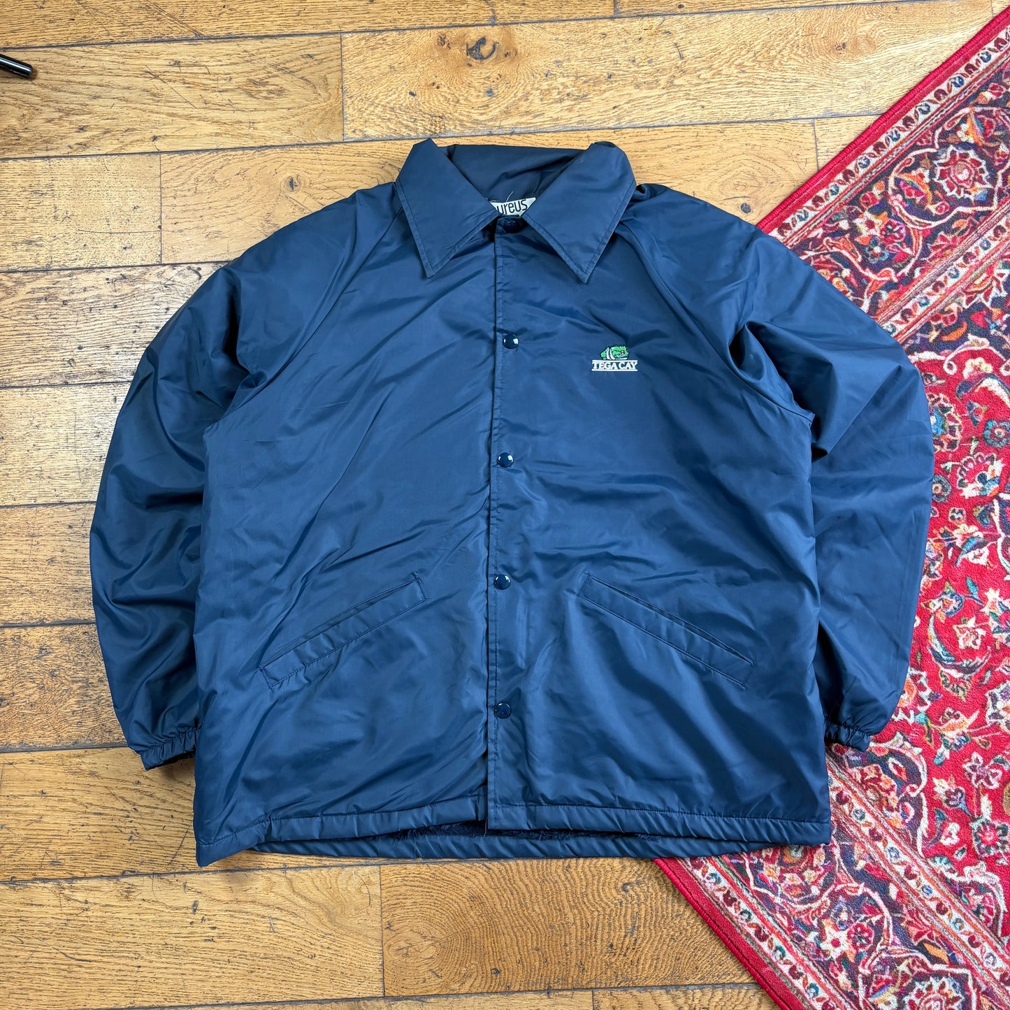 Vintage Navy Nylon Coach Harrington Jacket - L