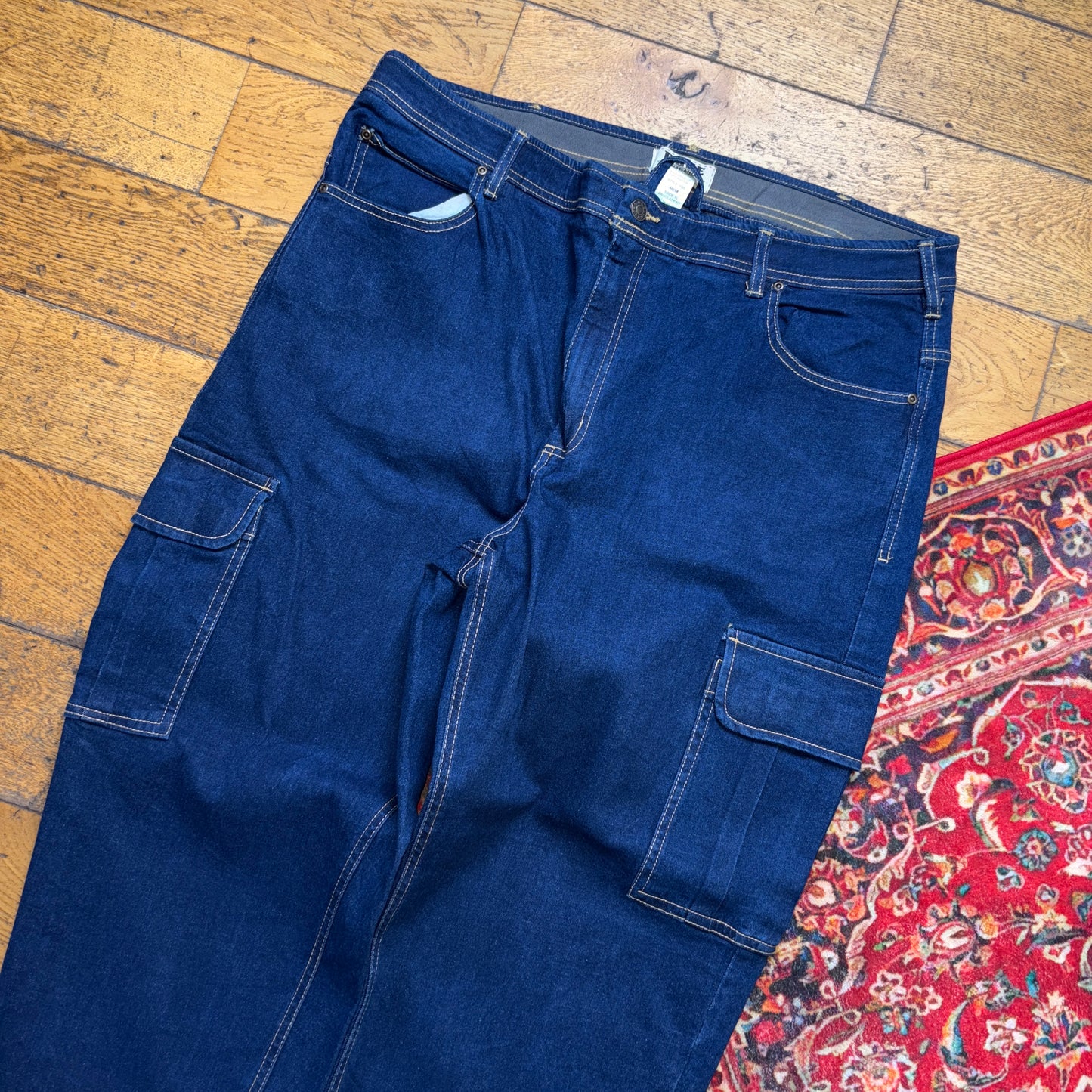 Vintage Duke Baggy Y2K Cargo Blue Jeans - 40S