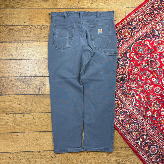 Vintage Carhartt Grey Workwear Carpenter Trousers - 36