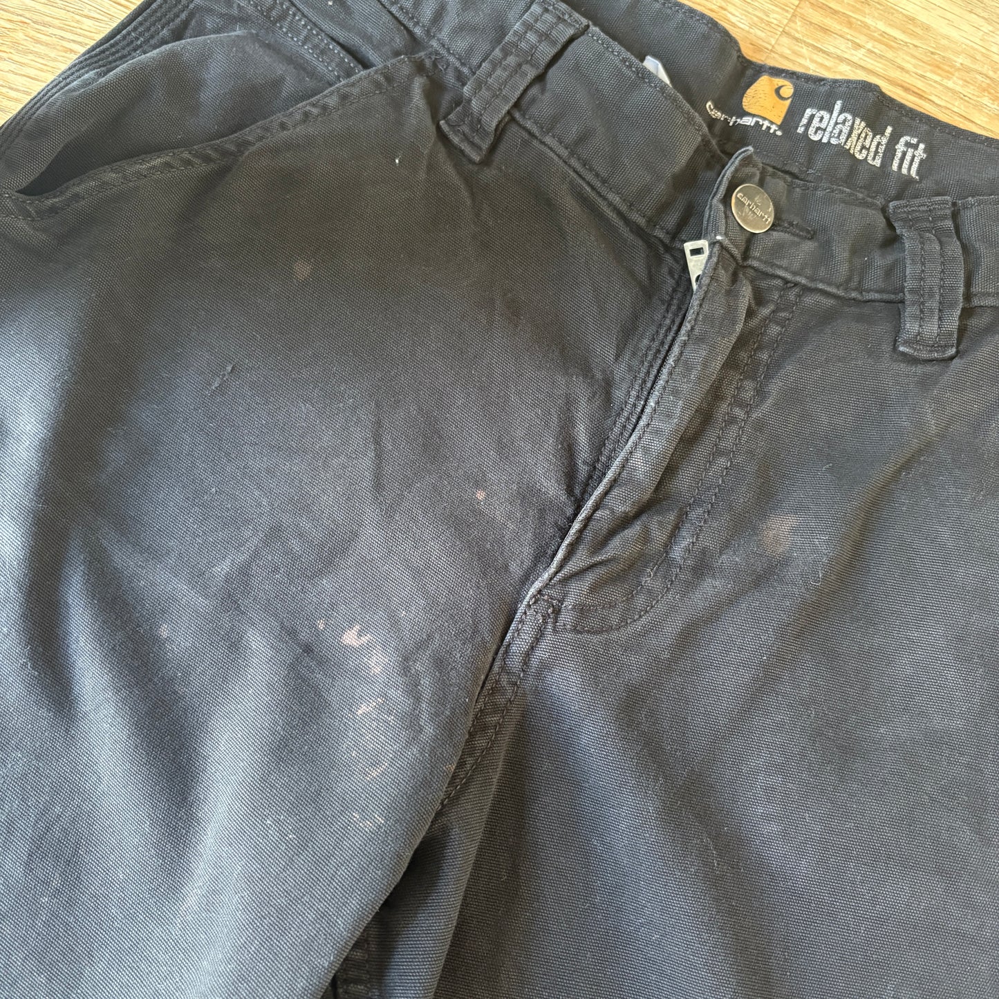 Vintage Carhartt Black Workwear Carpenter Baggy Trousers - 30S