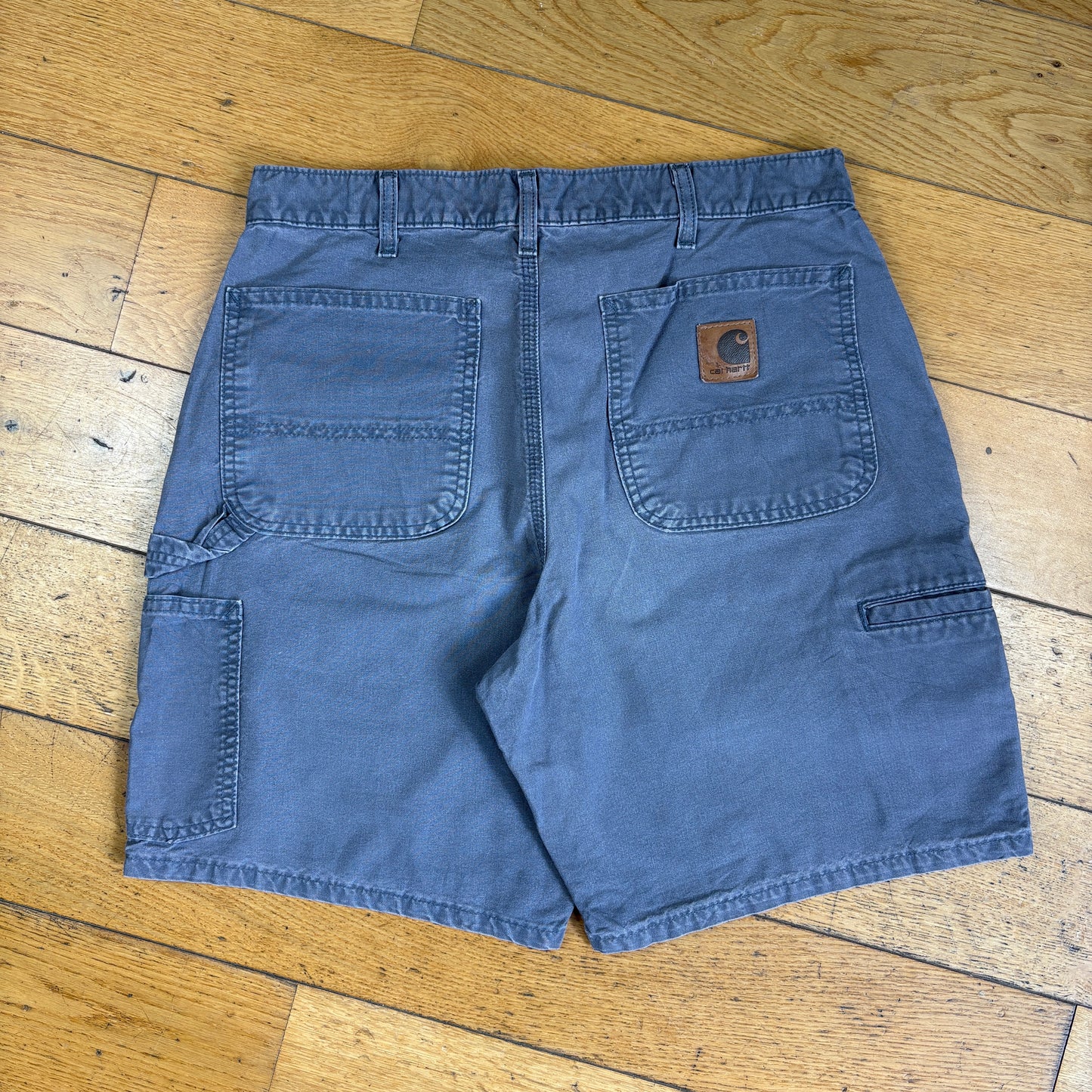 Vintage Carhartt Grey Workwear Baggy Carpenter Shorts - 32