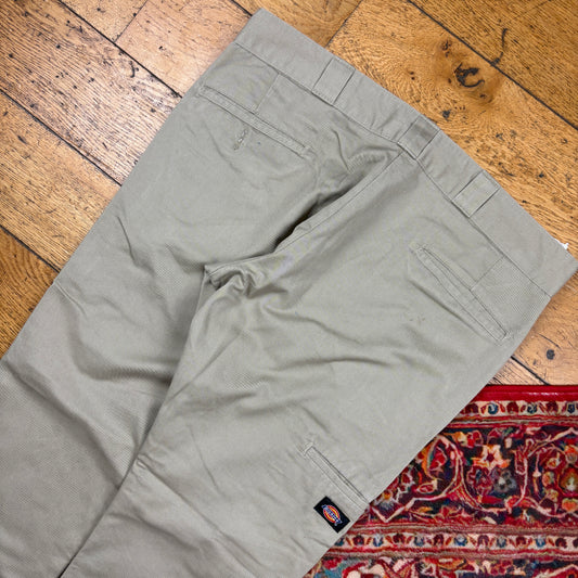 Vintage Dickies 874 Cream Skate Chino Trousers - 36