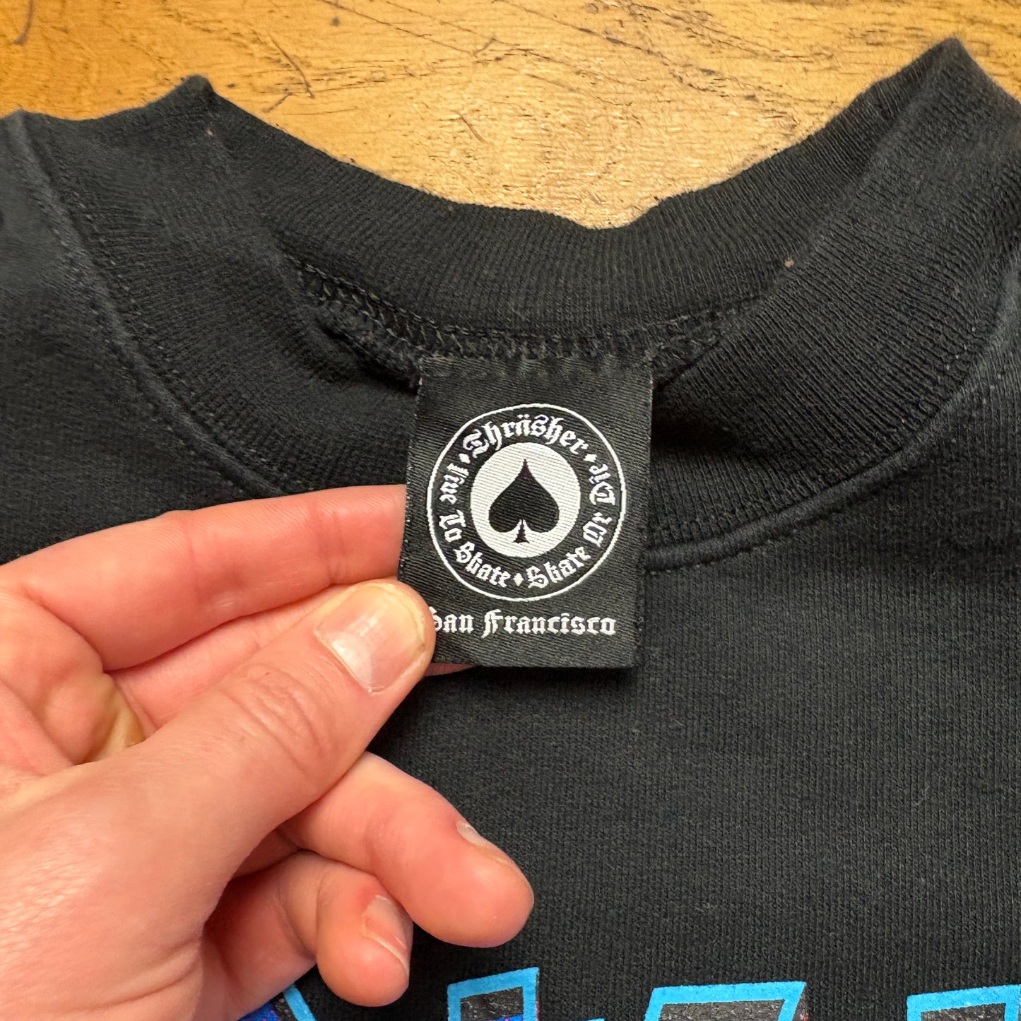 Vintage Thrasher Black Skate Sweatshirt - S