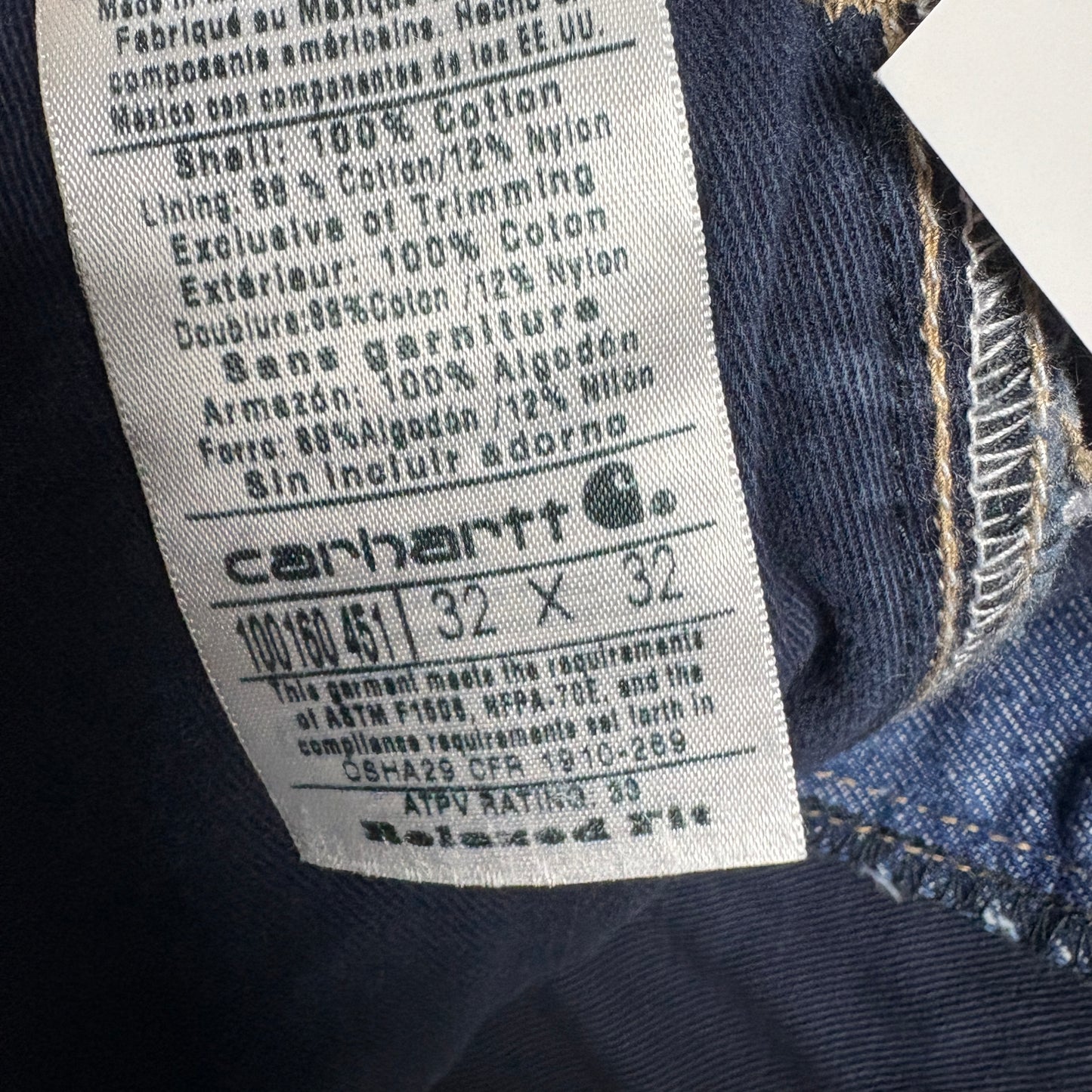 Vintage Carhartt Blue Workwear Carpenter Straight Jeans - 32