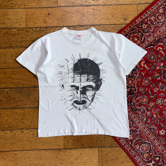 Vintage Supreme White Graphic T-Shirt - M