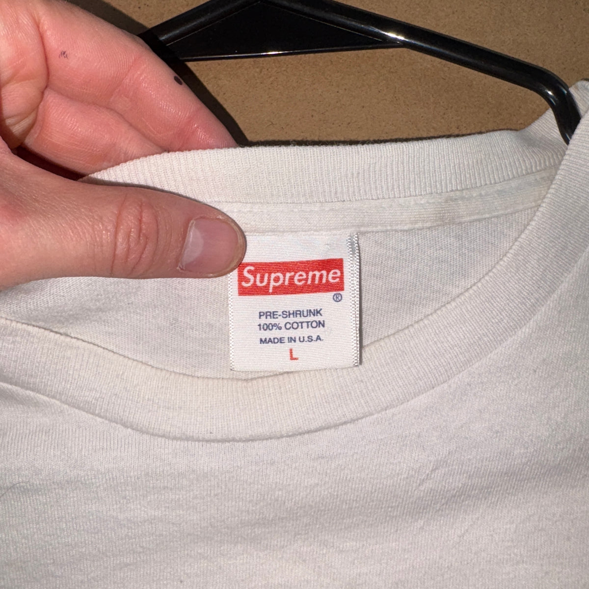 Supreme White Long Sleeve Graphic T Shirt - L