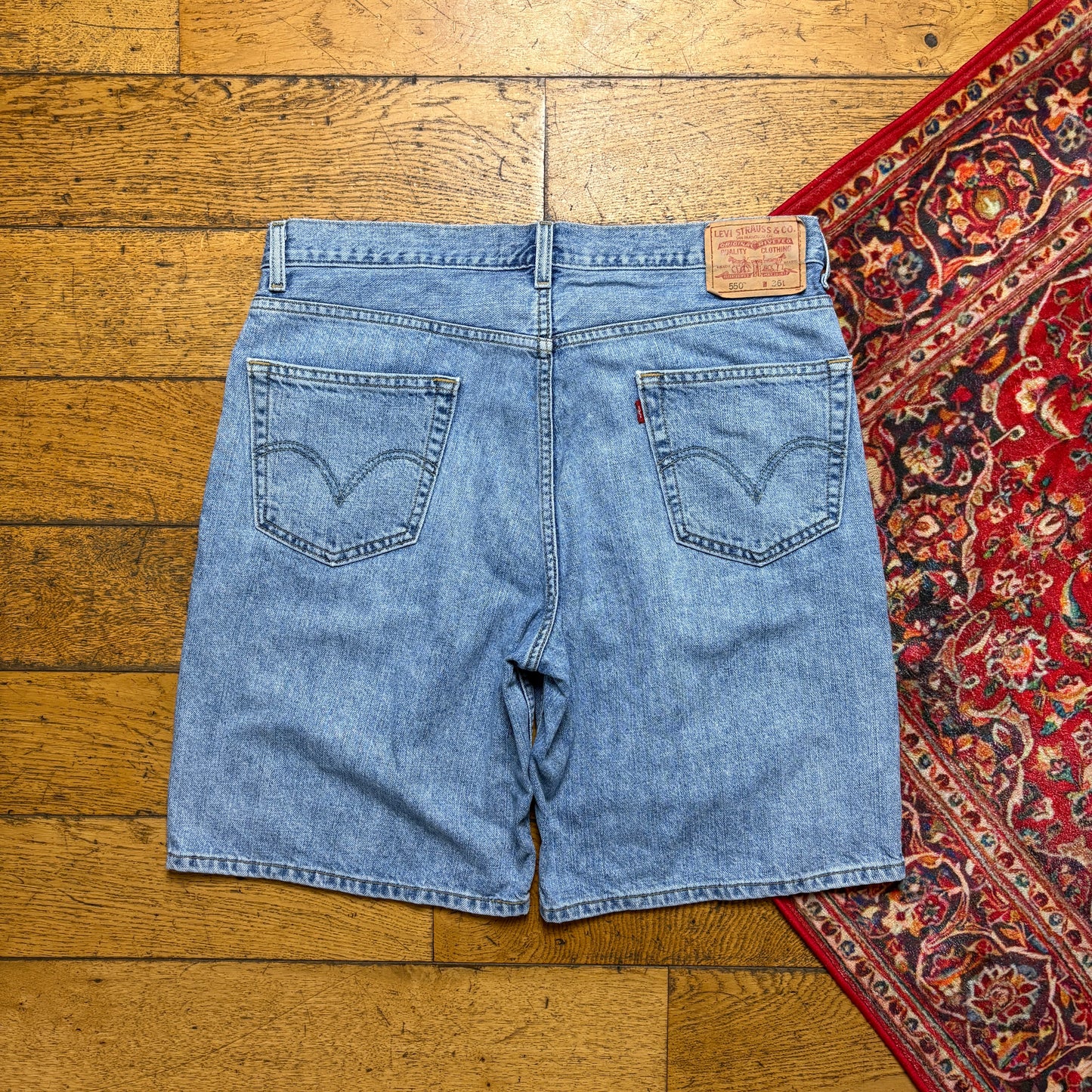 Vintage Levis 550 Blue  Baggy Denim Shorts - 36