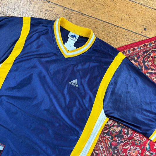 Vintage 90s Adidas Navy Basketball T-Shirt - S