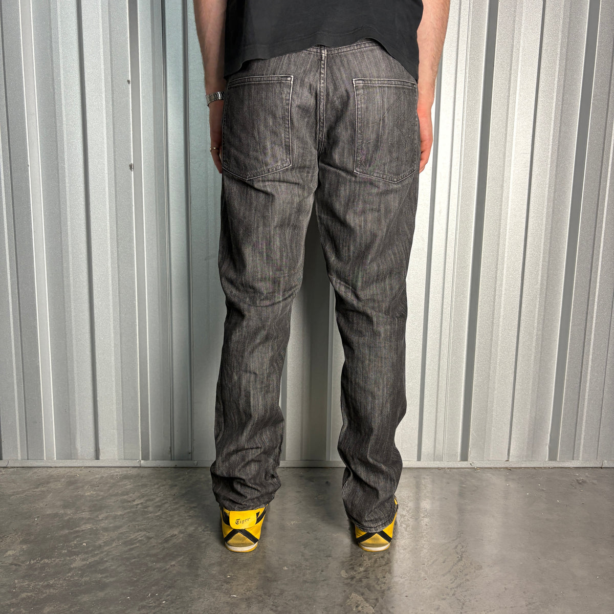 DC Black Embroidered Skate Hip Hop Y2K Baggy Jeans - 36R