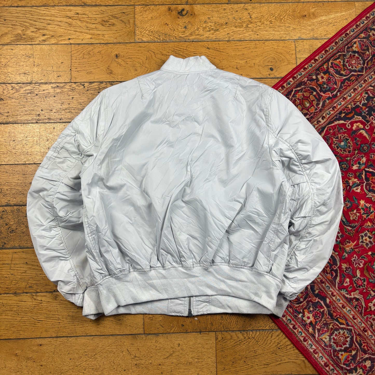 Vintage White MA-1 Bomber Jacket - XL