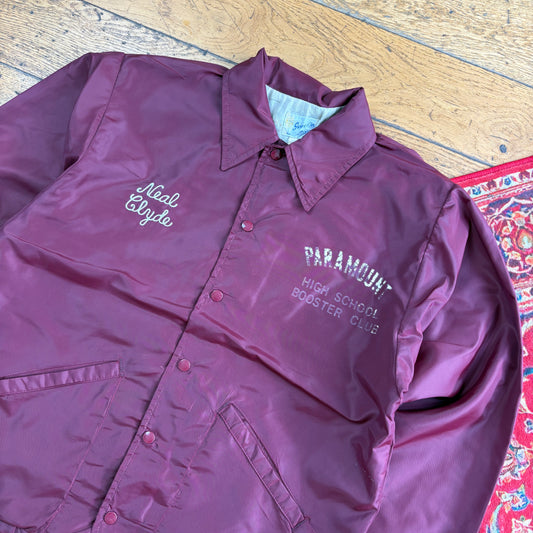 Vintage Burgundy Nylon Coach Harrington Jacket - M