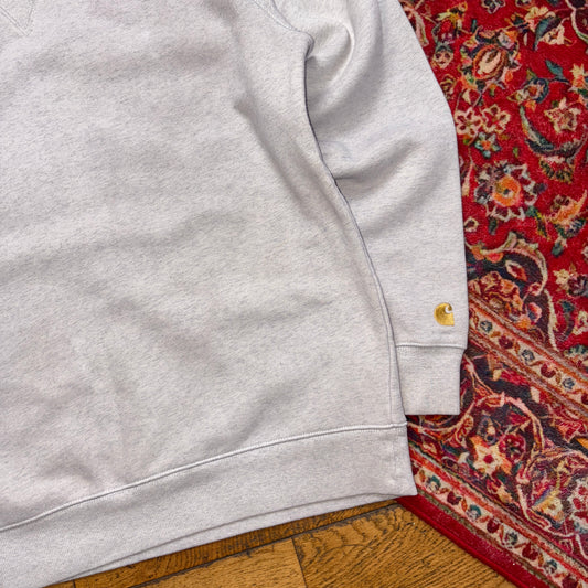 Vintage Carhartt Wip Grey Embroidered Sweatshirt - M