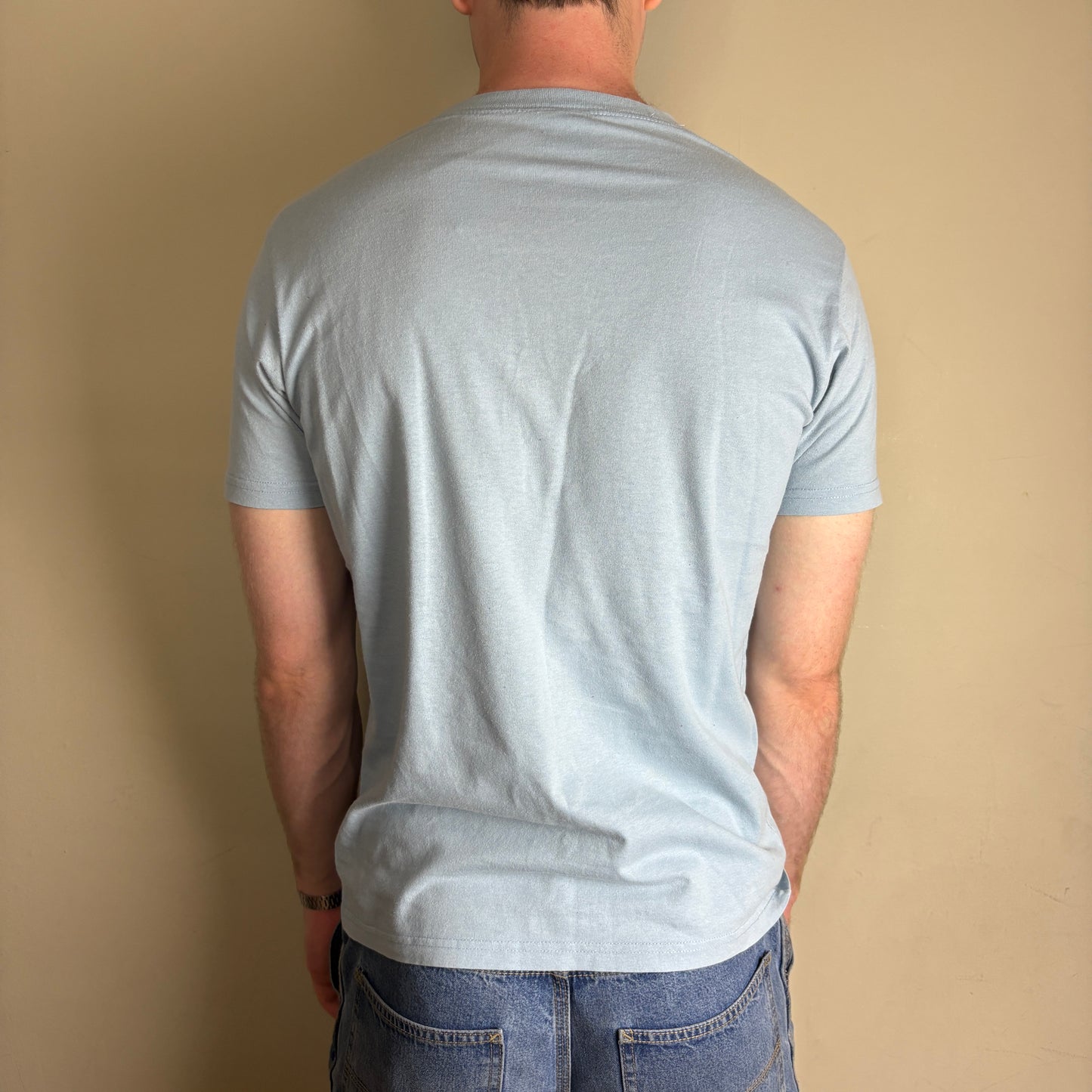 Vintage Carhartt Blue Spellout Graphic T-Shirt - S