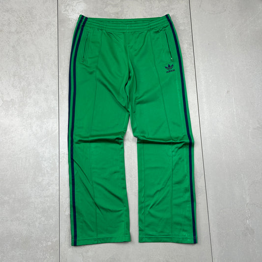 Vintage Adidas Green Baggy Tracksuit Sweatpants Track Pants Bottoms - M