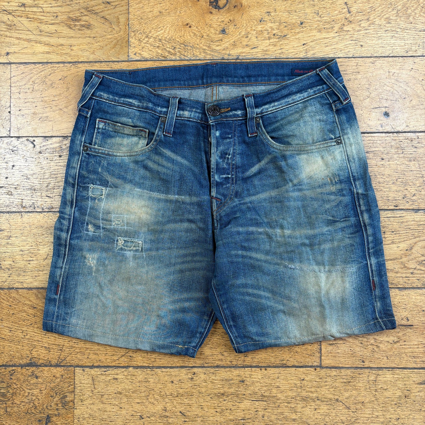 Vintage True Religion Blue Embroidered Y2K Shorts Jorts - 34