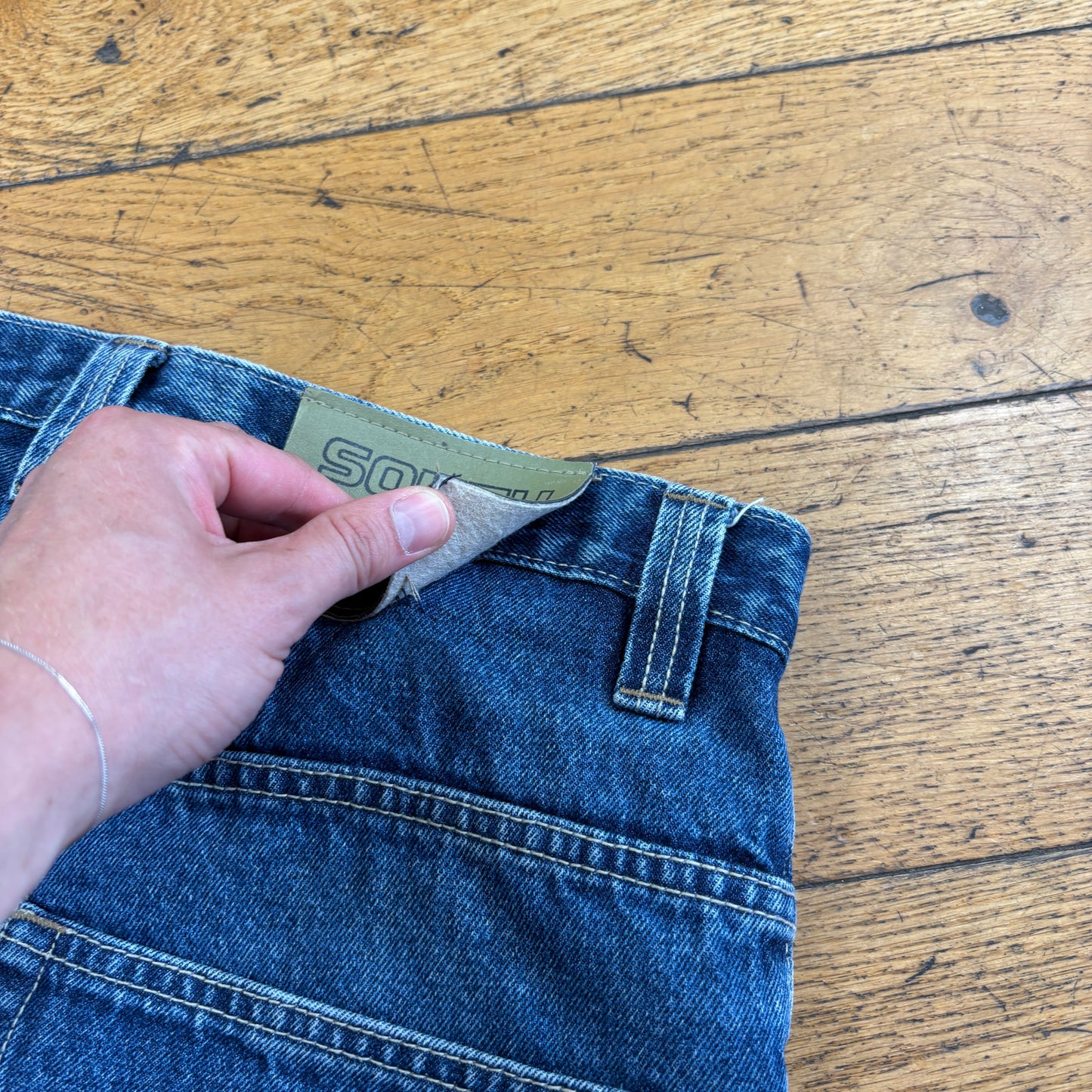 Vintage Southpole Embroidered Blue Hip Hop Baggy Shorts Jorts - 33