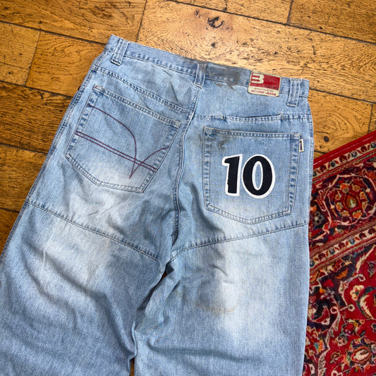 Vintage Beyond Hip Hop Blue Baggy Shorts Jorts - 34
