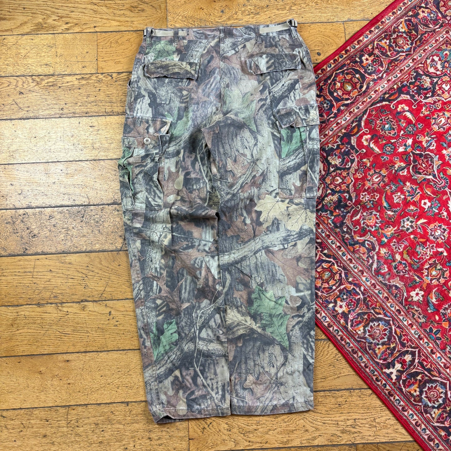 Vintage Real Tree Camo Green Hunting Workwear Trousers - 34