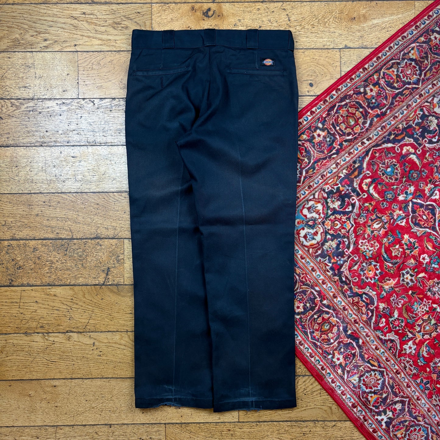 Vintage Dickies 874 Black Baggy Skate Chino Trousers - 33