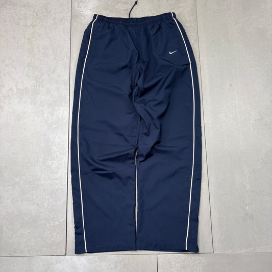 Vintage Nike Navy Baggy Tracksuit Sweatpants Track Pants Bottoms - L