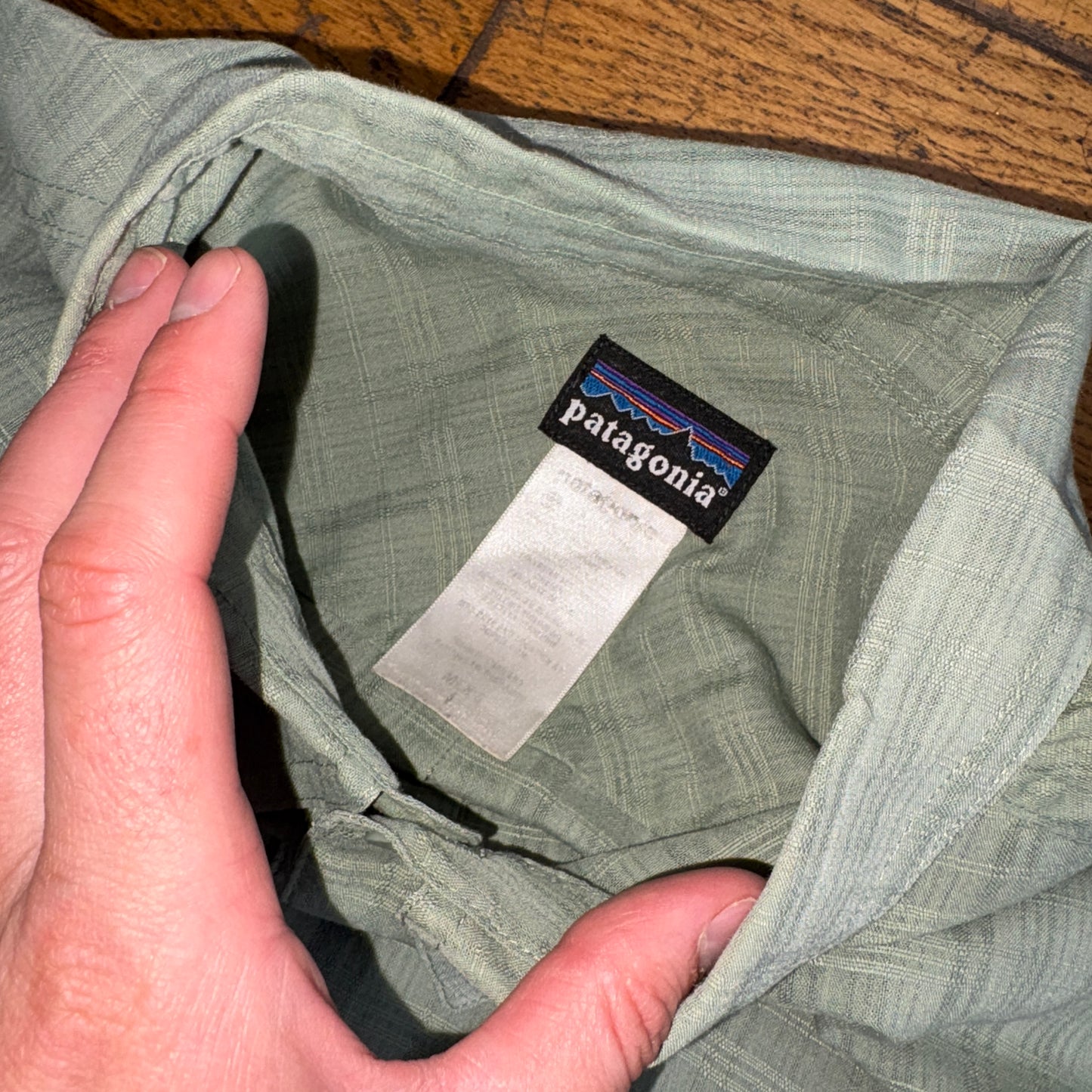 Vintage Patagonia Green Short Sleeve Lightweight Check Shirt - L
