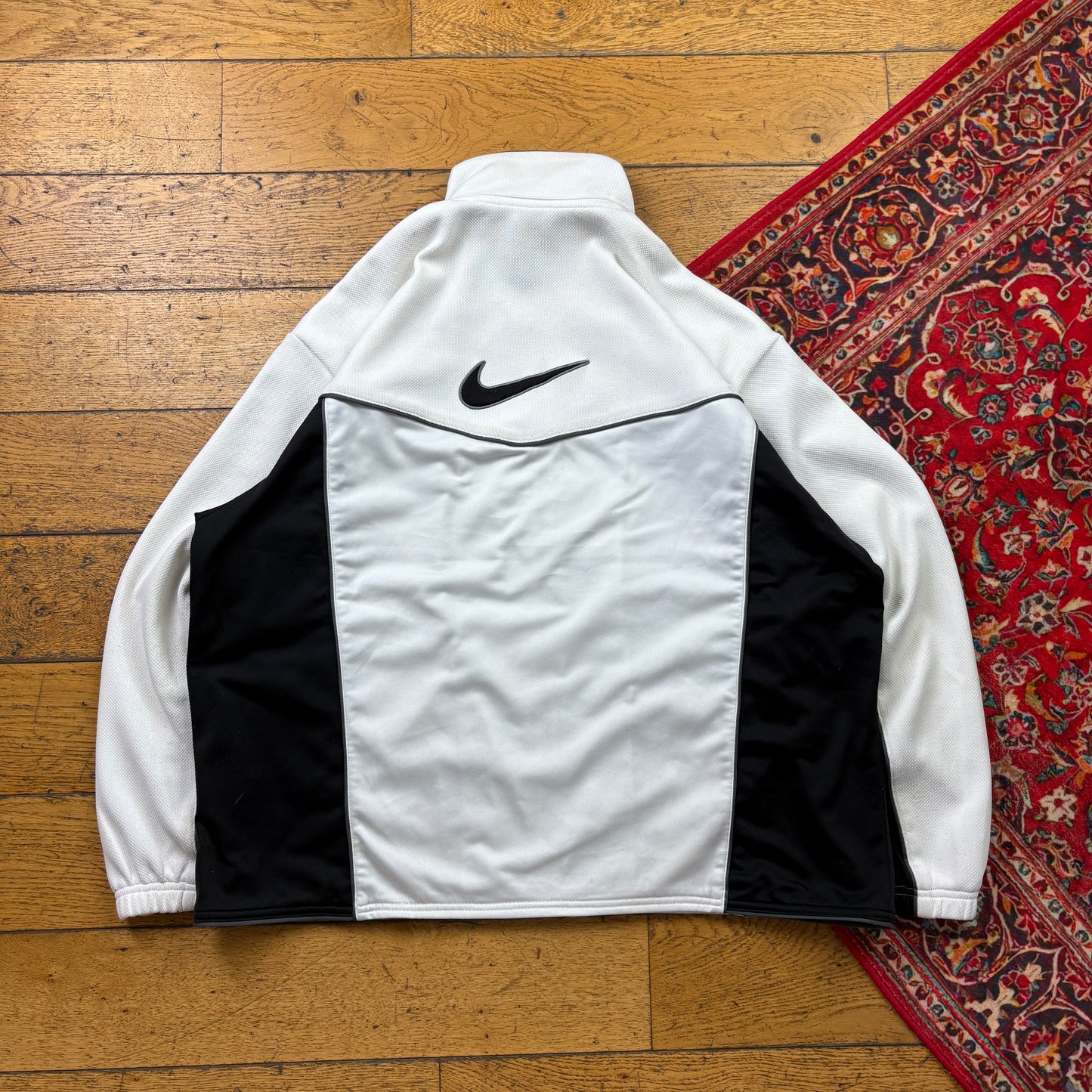 Vintage Nike White Tracksuit Track Shell Windbreaker Jacket - XL