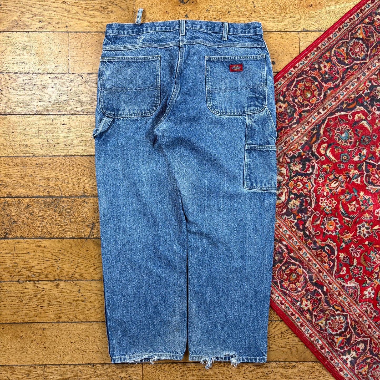Vintage Dickies Blue Workwear Carpenter Baggy Jeans - 38