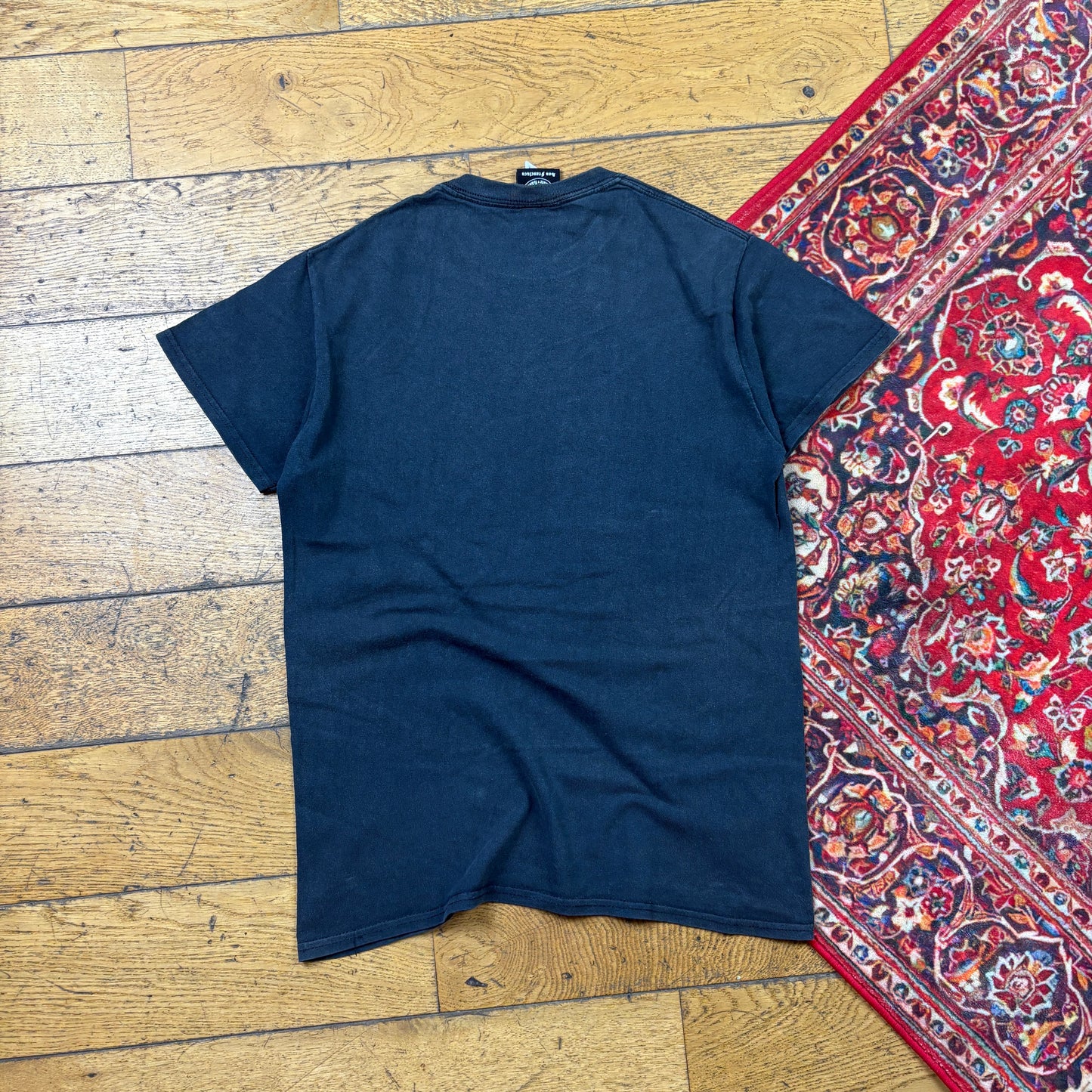 Vintage Thrasher Flames Black Skate Graphic T-Shirt - XS