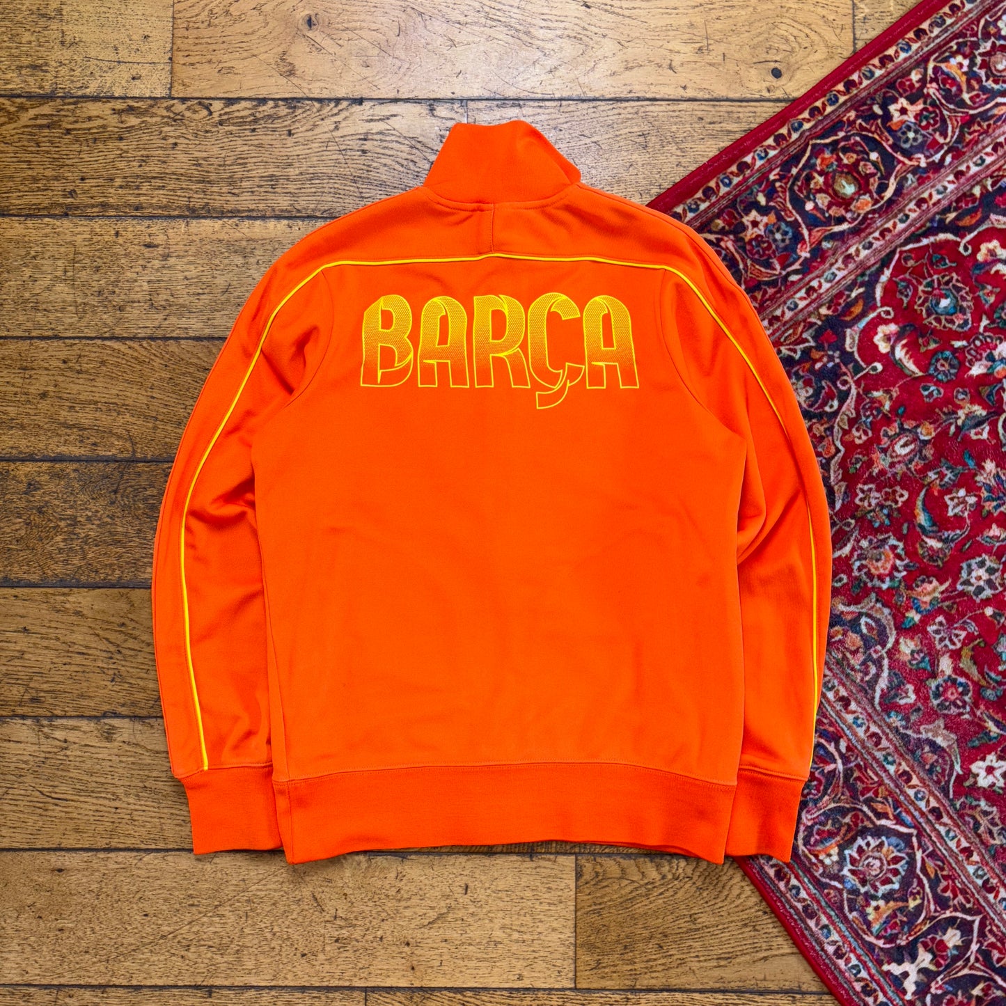 Vintage Barcelona Nike Football Orange Tracksuit Track Shell Jacket - S