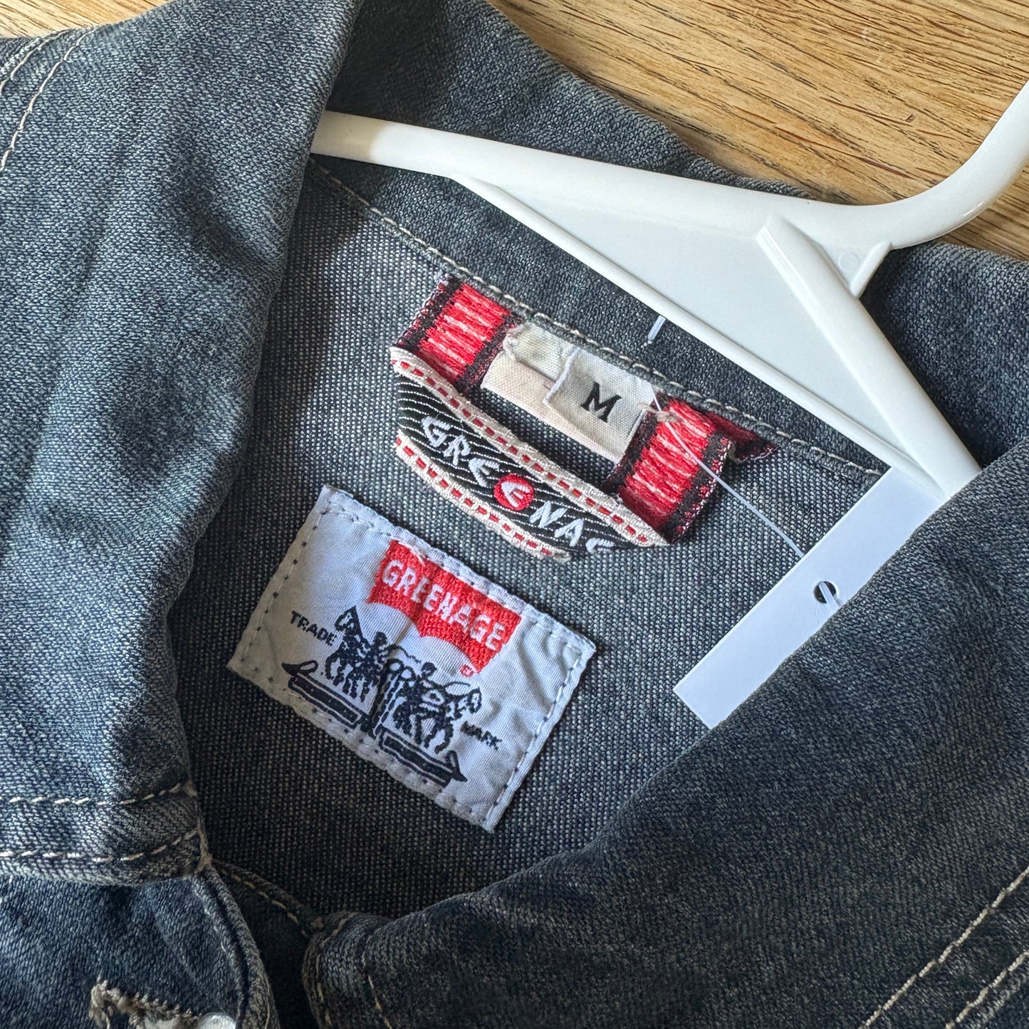 Vintage Blue Indigo Womens Denim Trucker Jacket - M