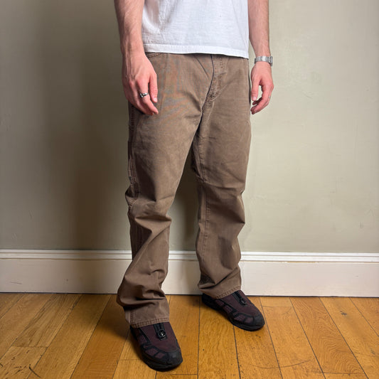 Vintage Dickies Brown Workwear Carpenter Baggy Trousers - 36R