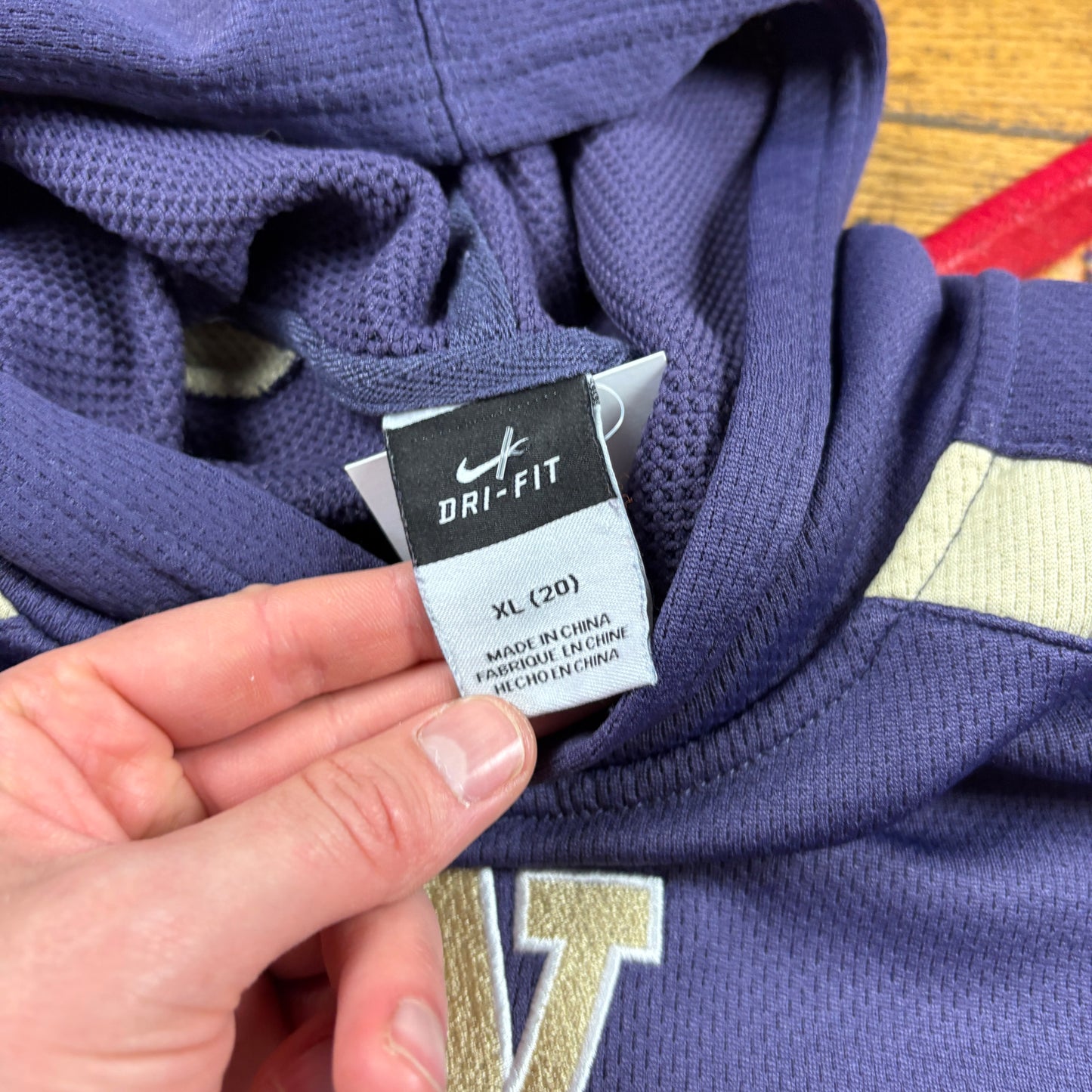 Vintage Nike Womens Purple Swoosh Embroidered Hoodie Sweatshirt - Size 20