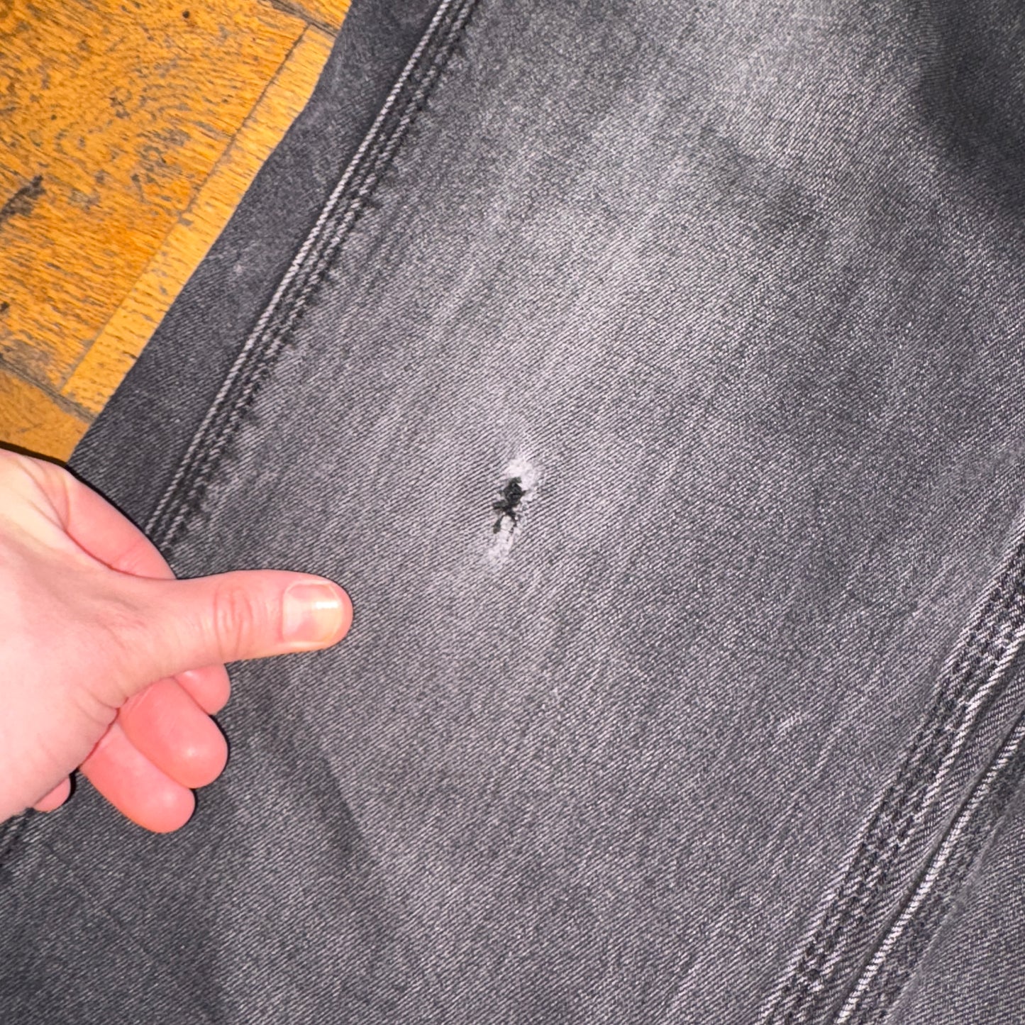 Vintage Levis Black Carpenter Workwear Straight Trousers - 32S