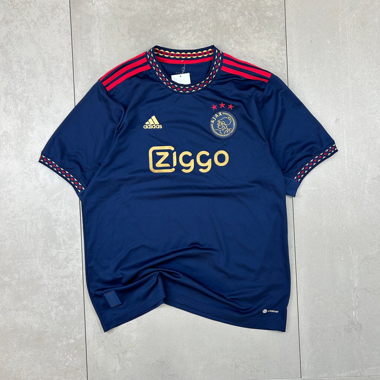 Vintage Ajax 2022/23 Adidas Away Football Kit Navy - Large